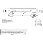 Vision USB-Kabel USB Typ A (M) zu USB Type B (M) (TC 2MUSB3.0/BL)