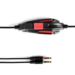 Modecom MC-829 Alien Binaural Kopfband Schwarz - Rot Headset (S-MC-829-ALIEN-RED)
