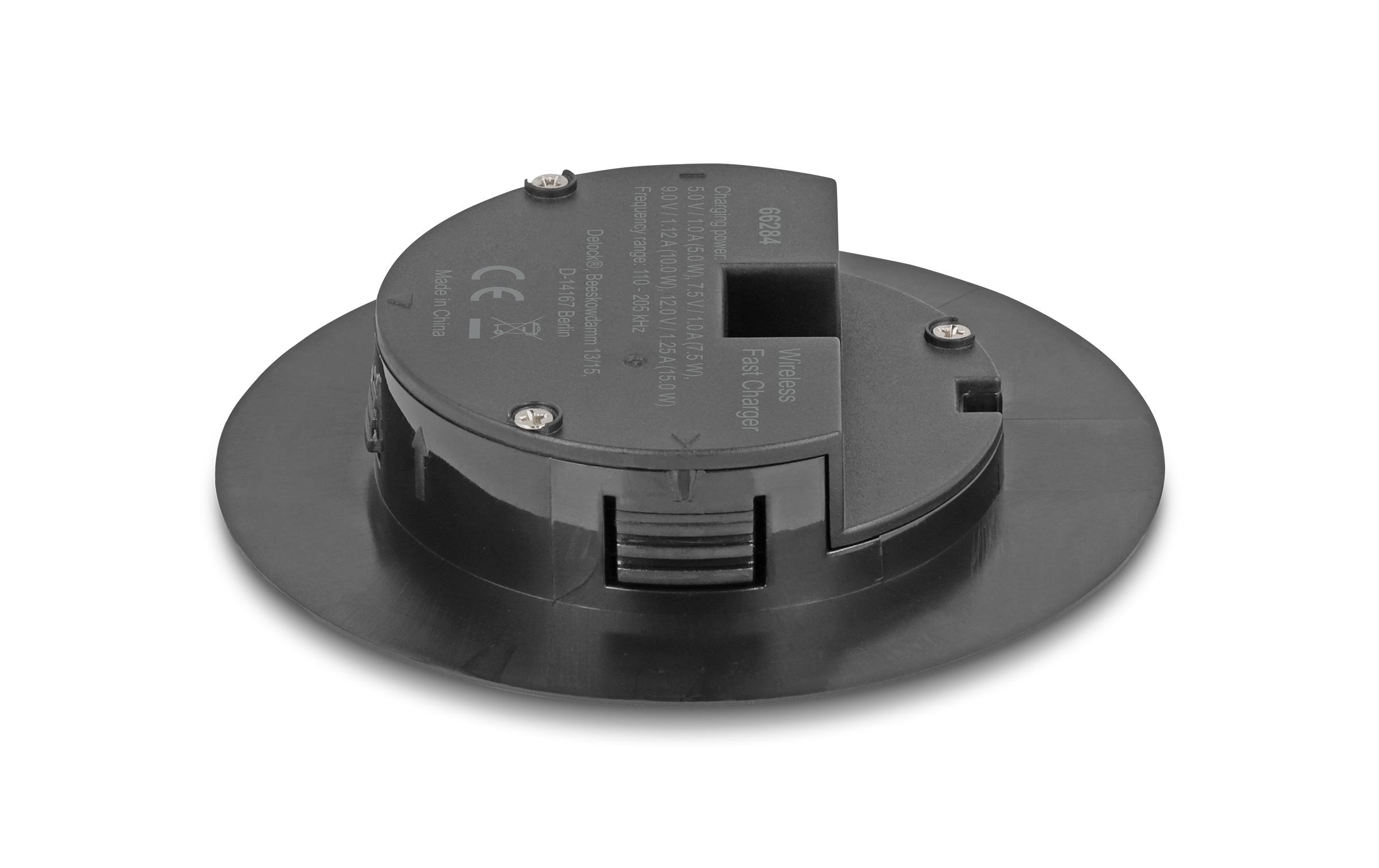 Delock Induktive Ladematte für Tischeinbau 15 W Schwarz