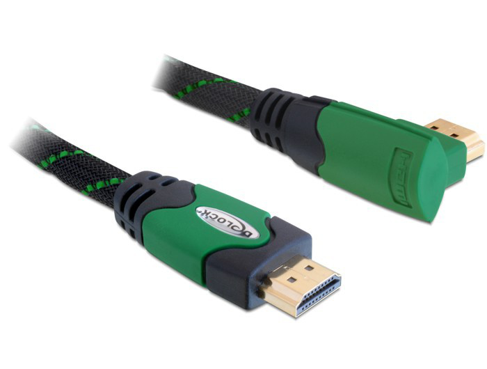 Delock High Speed HDMI with Ethernet HDMI-Kabel 1 m Schwarz, Grün