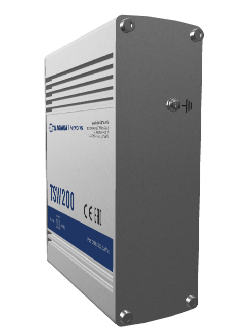 Teltonika TSW200 Switch unmanaged 8 x 10/100/1000 PoE+ 2 x SFP IP30 Aluminium