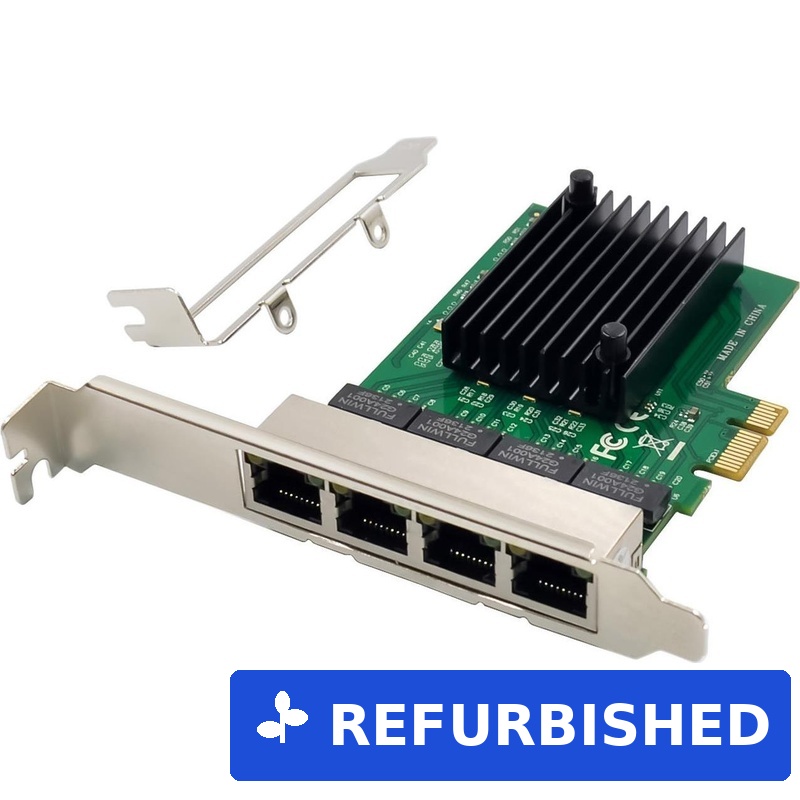 InLine Quad Gigabit Netzwerkkarte 4x RJ45 1 Gb/s PCIe x1 (51127B) (geöffnet)