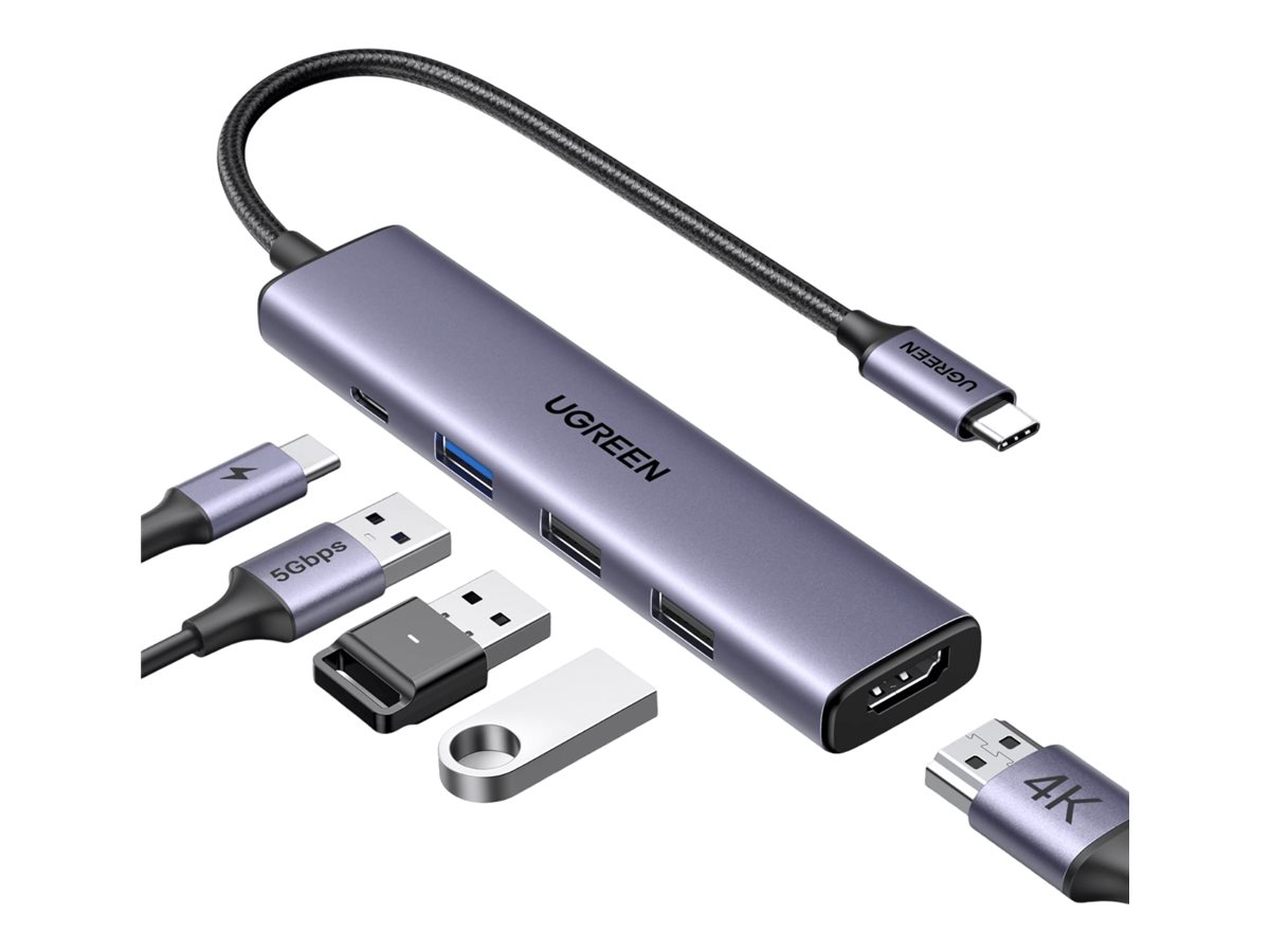 Ugreen Dockingstation USB-C HDMI 4K 30 Hz Grau