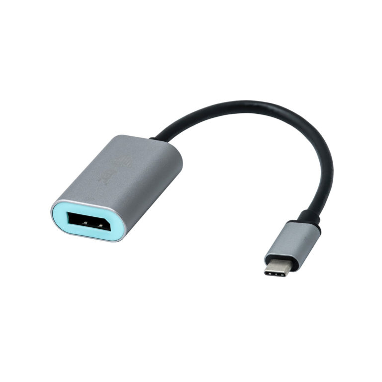 i-Tec C31METALDP60HZ USB-C auf DisplayPort Metal Adapter 4K 60Hz Grau, Türkis