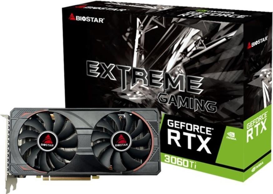 BIOSTAR GeForce RTX 3060 Ti 8GB (N3606TM82) Grafikkarte (VN3606TM82)