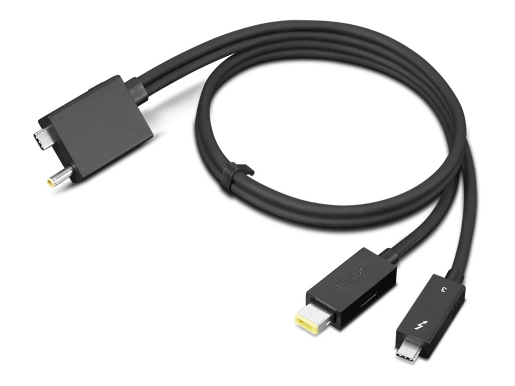 Lenovo Split Cable Thunderbolt-Kabel 0,7 m 40 Gbit/s Schwarz
