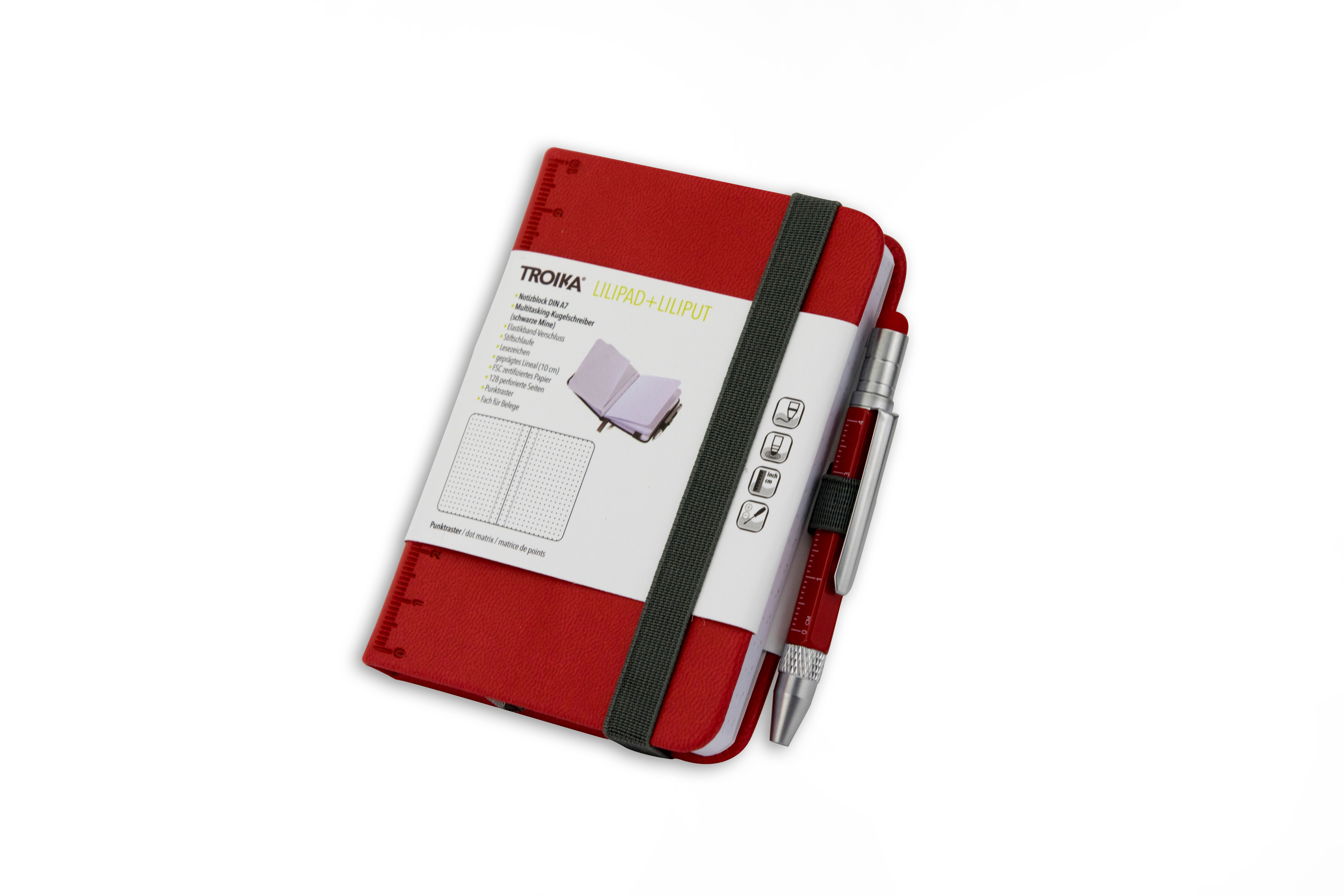 TROIKA NPP25/RD Notizbuch A7 Rot