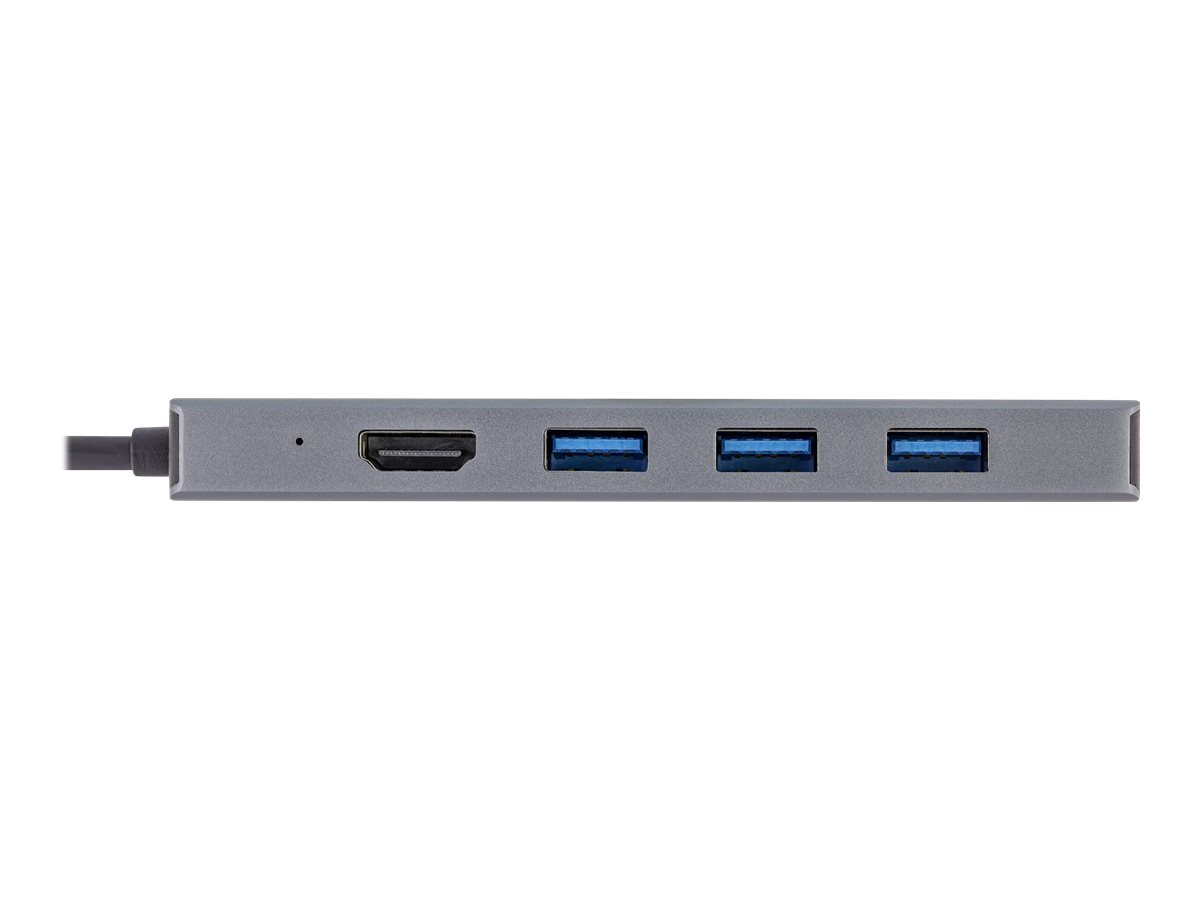 InLine USB 3.2 Gen 1 Multi Hub HDMI 3x USB-A PD 100W Grau, Aluminium
