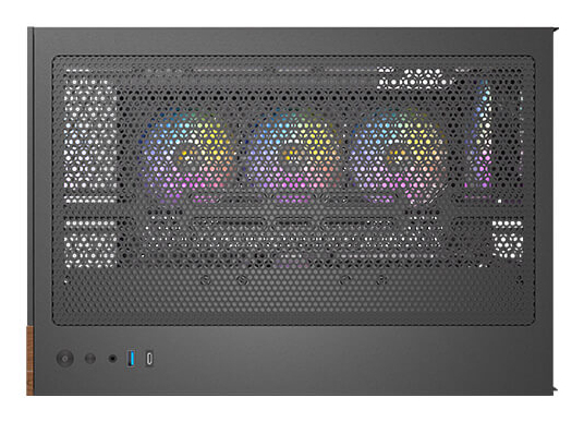 Antec CX800 ARGB Midi-Tower Schwarz, Holz