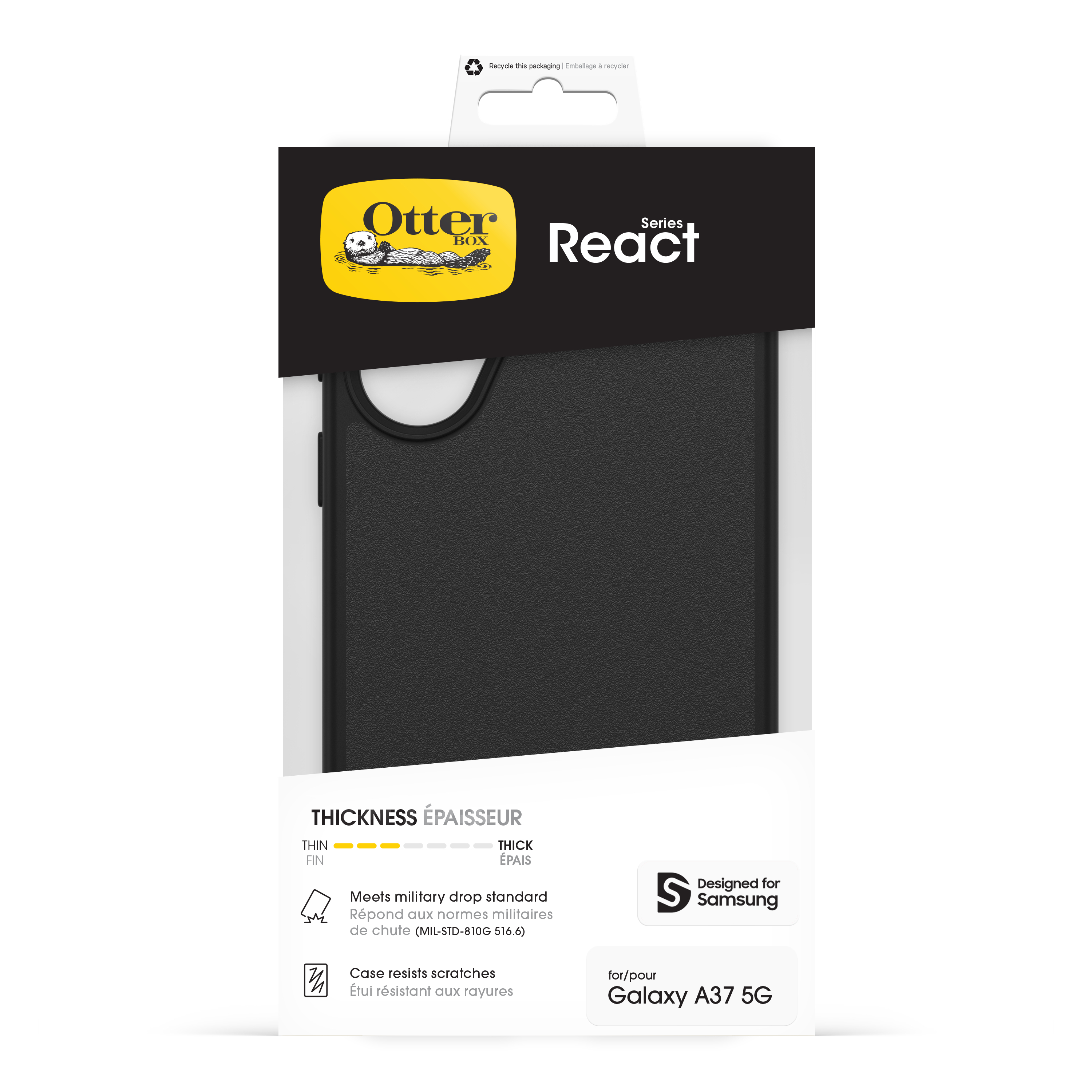 OtterBox React Samsung Galaxy A37 5G Schwarz