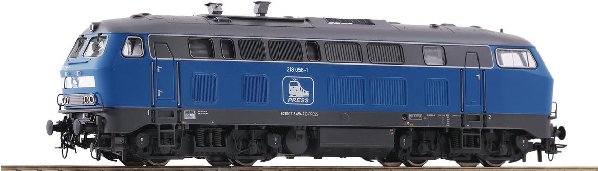 Roco Diesellokomotive 218 056-1 - PRESS - Eisenbahn-Modell - HO (1:87) - 218 056 - Beide Geschlechter - Blau - Grau - 189 mm (7320025)