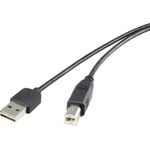 Renkforce USB 2.0 A/B Anschlusskabel 1,8 m mit Wende-Stecker - Kabel nie wieder falsch herum einstecken