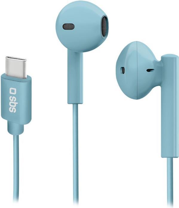 SBS TEEARTYCMIX65A Kopfhörer & Headset Verkabelt & Kabellos im Ohr Anrufe/Musik USB Typ-C Blau (TEEARTYCMIX65A)