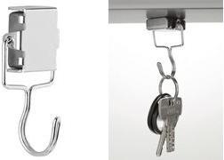 magnetoplan Hakenmagnet aus Metall, silber Maße: (B)28 x (H)30 mm, Haftkraft: ca. 1,5 kg, mit - 1 Stück (16667)