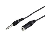Wentronic Goobay 6,35mm-Klinke-Verlängerungskabel, 5 m - Klinke 6,35 mm-Stecker (3-Pin, Stereo) > Klinke 6,35 mm-Buchse (3-Pin, Stereo) (50428)