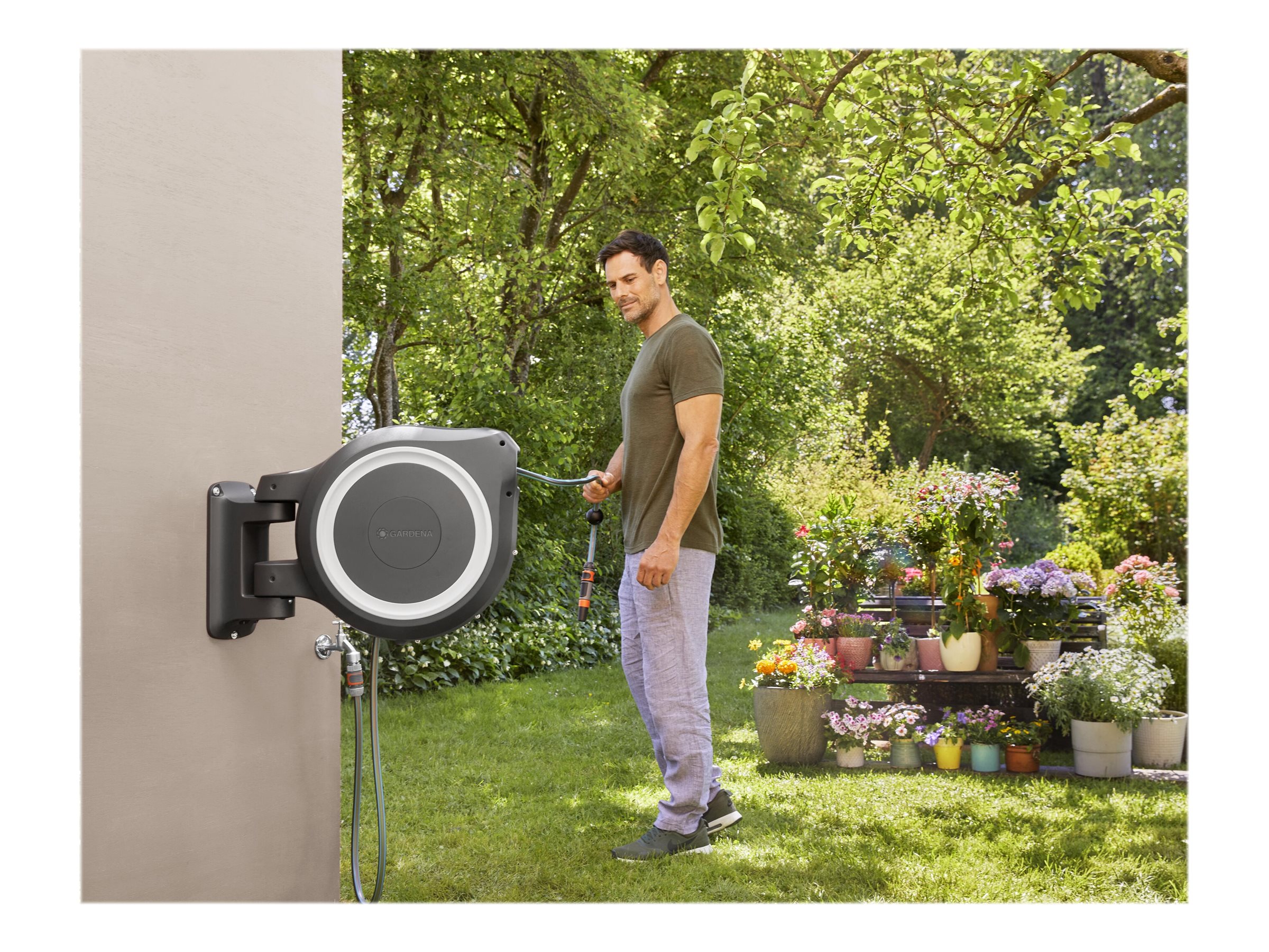 Gardena RollUp L Wand-Schlauchbox 30 m Weiß