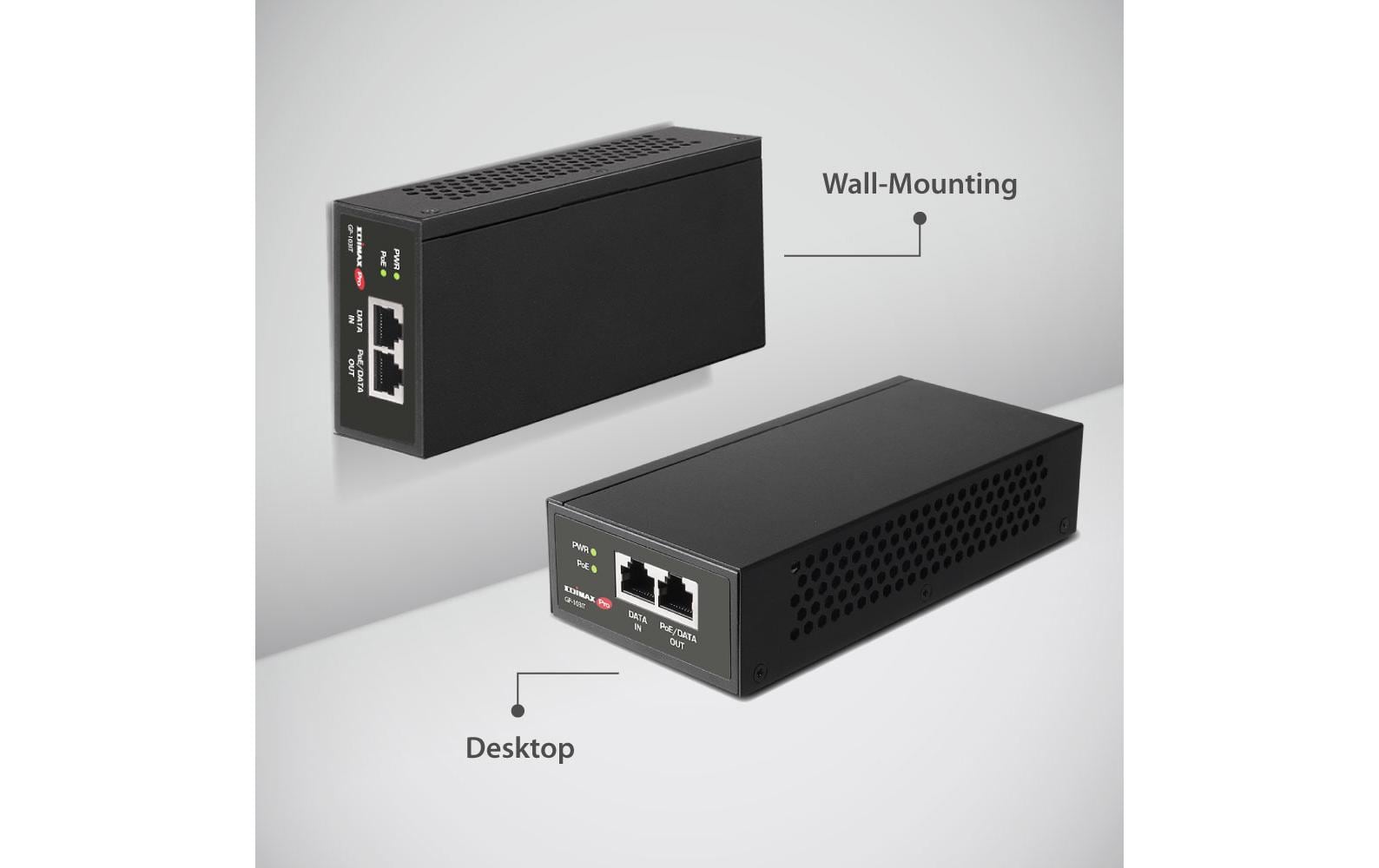 Edimax Pro GP-103IT Gigabit PoE++ Injector 90 W Schwarz