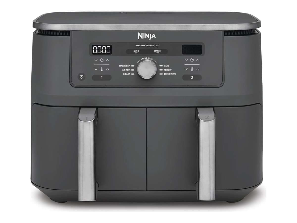 Ninja DZ400EU MAX 6-in-1 Dual Zone Heißluftfritteuse 9,5 L Metallisch Grau