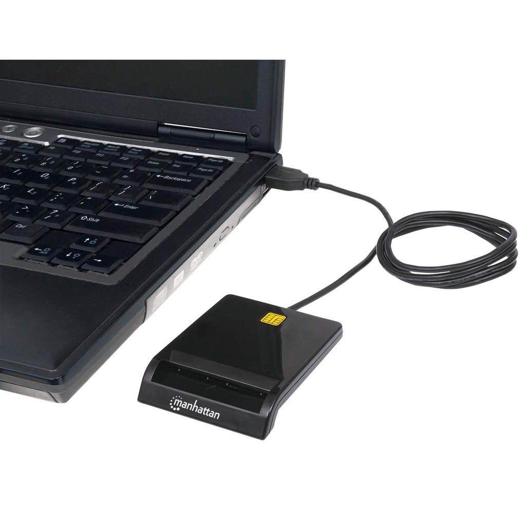 Manhattan 102049 SmartCard-Lesegerät USB 2.0 Schwarz