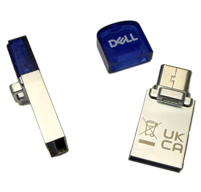 DELL AD564594 USB-Stick 64 GB USB-A/C 3.2 Gen1 Blau, Silber
