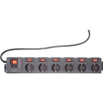 Renkforce 615C-CMB-SUSB Steckdosenleiste mit Schalter Schwarz Schutzkontakt (RF-3313344)