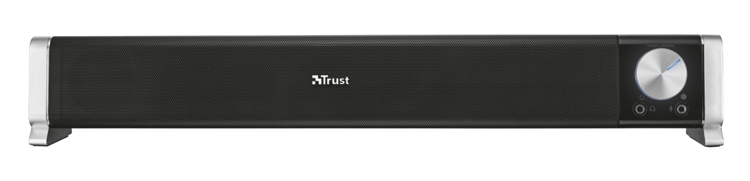 Trust Asto PC-Soundbar 6 W RMS USB-betrieben Schwarz, Silber