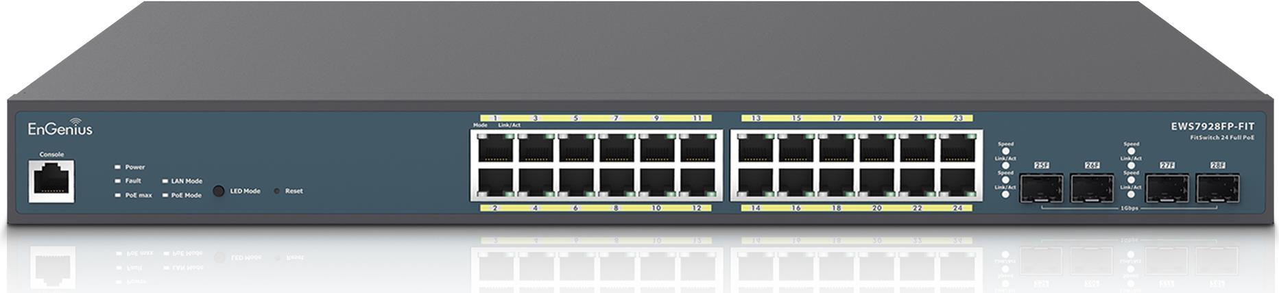 EnGenius EWS7928FP-FIT Netzwerk-Switch Managed L2/L3 Gigabit Ethernet (10/100/1000) Power over Ethernet (PoE) Grau (EWS7928FP-FIT)
