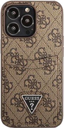 GUESS Hard Cover 4G Saffiano Double Card für Apple iPhone 13 Pro Max Brown, GUHCP13XP4TPW (GUHCP13XP4TPW)