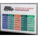 PAPERFLOW Wandschild Info Display, DIN A3, Farbe: alu-grau Rahmen aus Polystyrol, Scheibe aus Kristallpolystyrol, - 1 Stück (4069.35)