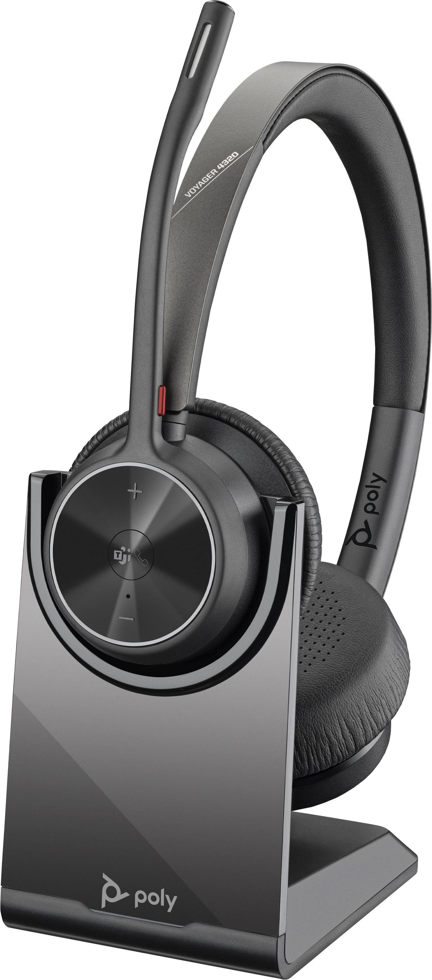 HP Poly Voyager 4320 On-Ear Bluetooth Headset Schwarz