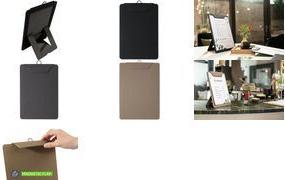 Sigel KB100 Speisekarten-Klemmbrett DIN A4 Schwarz (B x H) 23 cm x 33 cm (KB100)