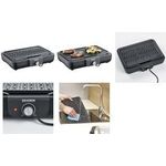 Severin PG 8556 Tischgrill mit Grillplatte 2300W schwarz (PG 8556)