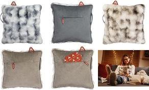 Montandor Wärmekissen mit Heat Pad, pelzig, grau Bezug aus Polyester, waschbar bei 30 Grad, für bis zu - 1 Stück (HP-FF-GR)