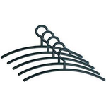 kerkmann Kunststoff-Kleiderbügel, schwarz Stärke: 10 mm, Länge: 460 mm, gebogen - 1 Stück (6004)