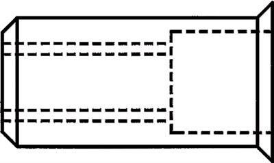 GESIPA Blindnietmutter Nietschaft dxl 11x17mm mm M8 STA Kleinkopf 100 St.GESIPA - 100 Stück (1433714)