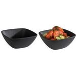 APS Schale NERO, eckig, 250 x 250 mm, schwarz aus Melamin, stapelbar, spülmaschinengeeignet, hitze - 1 Stück (36021)