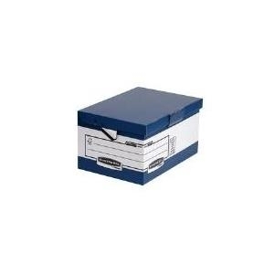 Fellowes BANKERS BOX SYSTEM Archiv-Klappdeckelbox Maxi ERGO-Stor, blau, aus 100% recyceltem Karton, FSC zerti- - 10 Stück (0048901)