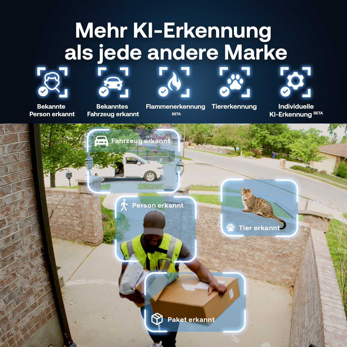 Arlo Pro 6 2K+ Überwachungskamera 2er-Set IP65 Schwarz/Weiß