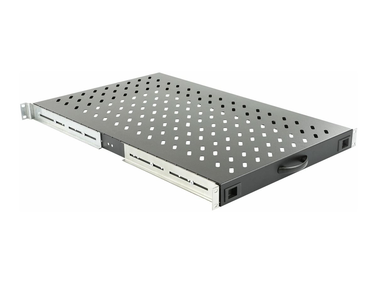 Lanview by Logon Schwerlast-Festboden RAS420BL 1U 19" 100 kg Schwarz
