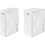 LEITZ Archiv-Schachtel Infinity, weiß, säurefrei (B)100 mm für Format DIN A4+, mit Verschlusslasche, aus 100% säure- - 10 Stück (6089-00-00)