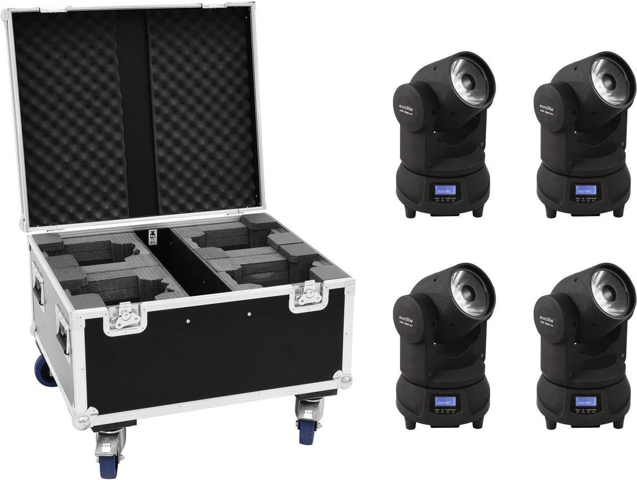 EUROLITE Set 4x LED TMH-X1 Moving-Head Beam + Case (20000357)