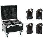 EUROLITE Set 4x LED TMH-X1 Moving-Head Beam + Case (20000357)
