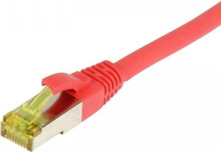 Patchkabel RJ45, CAT6A 500Mhz, 0,25m, rot, S-STP(S/FTP), TPE/LSZH(Ultraflex), AWG26, mitCat.7 Rohkabel, Synergy 21 (S217713)