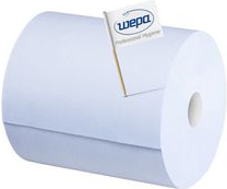 wepa Putzrolle Comfort, 3-lagig, blau, 350 m 100% Recycling, Blattgröße: 230 x 350 mm, mit Waffelprägung, - 1 Stück (305270)
