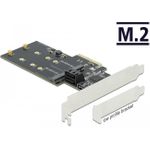 DeLOCK 3 port SATA and 2 slot M.2 Key B PCI Express x4 Card (90499)