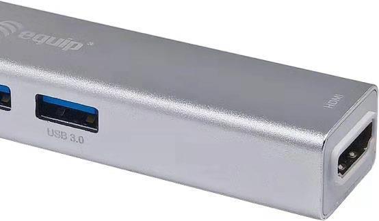 Equip 133480 Schnittstellen-Hub USB 3.2 Gen 1 (3.1 Gen 1) Type-C 5000 Mbit/s Silber (133480)