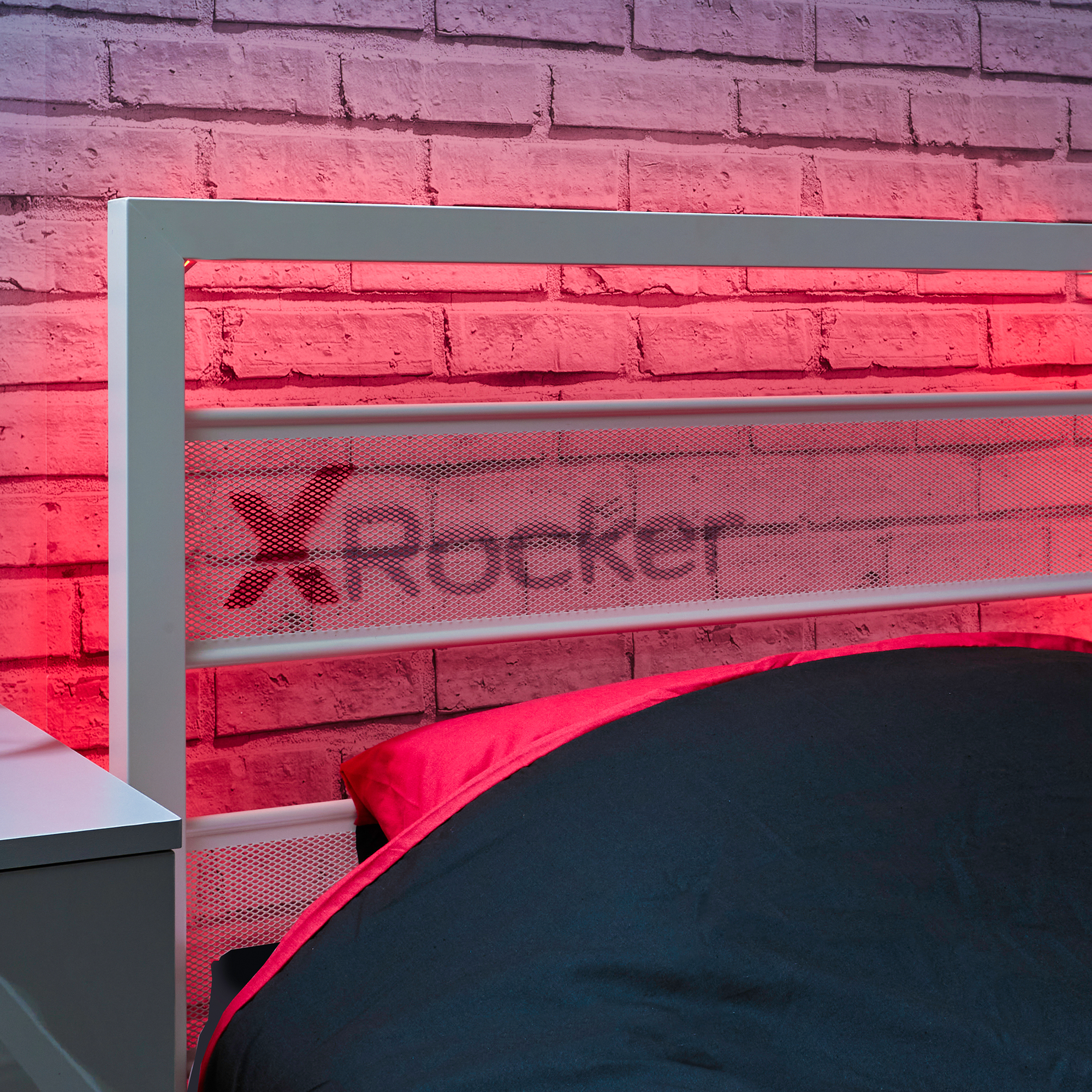 Xrocker 2020123 Gaming Einzelbett 90x190 cm Metall Weiß