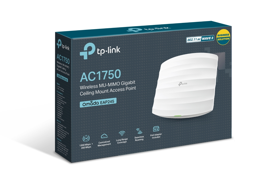TP-Link Omada EAP245 Dual-Band Access Point Wi-Fi 5 1750 Mbit/s PoE+ Weiß