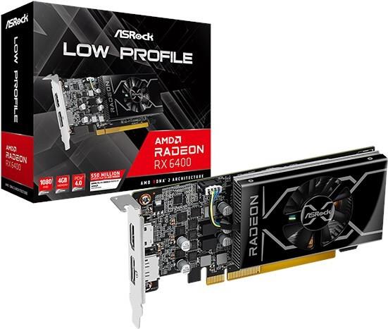 ASRock RX 6400 LP 4GB retail retail - 4.096 MB (90-GA53ZZ-00UANF)