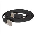 Patchkabel Cat.6 U/UTP, ungeschirmt, flach, schwarz, 3.0m superflaches Patchkabel z.B. für die Verlegung unter Teppichböden und Fußleisten (77803s)